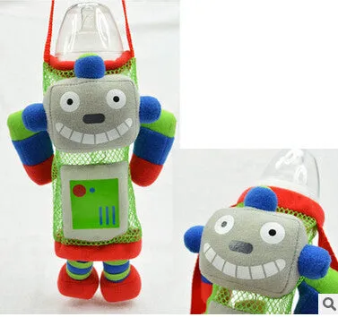 1pcs Sozzy Children water bottle handle bags Cartoon Feeder Lagging Baby Bottle Huggers Infant feeding bottle bag case