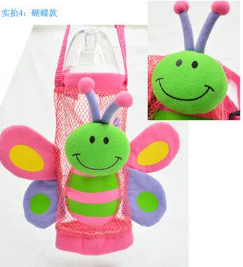 1pcs Sozzy Children water bottle handle bags Cartoon Feeder Lagging Baby Bottle Huggers Infant feeding bottle bag case