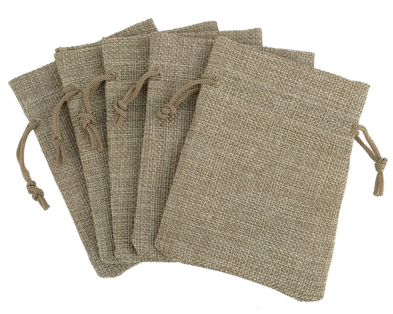 20 Pcs 9cm x 12cm Burlap Gift Bags for Parties - Brown