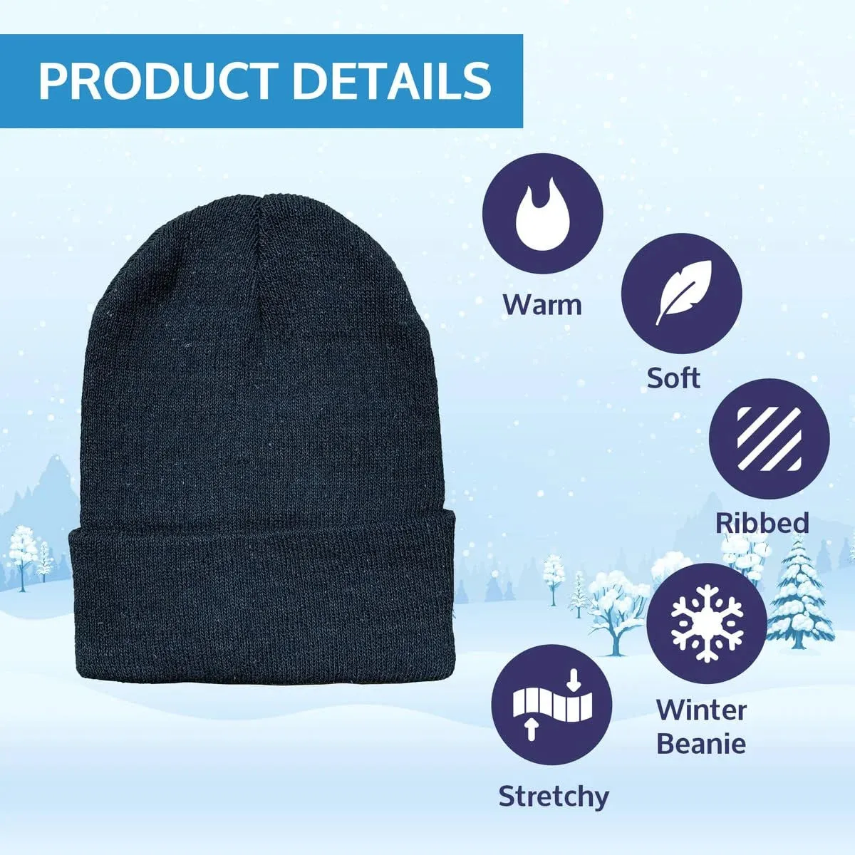 24 Piece Winter Set - 12 Pack Beanie Hats   12 Pairs Winter Gloves, for Men & Women, Bulk Cold Weather Kits