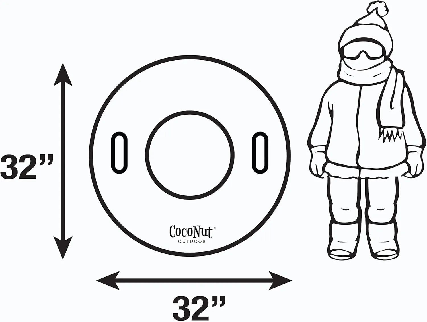 32" Junior Snow Tube - Bear & Penguin