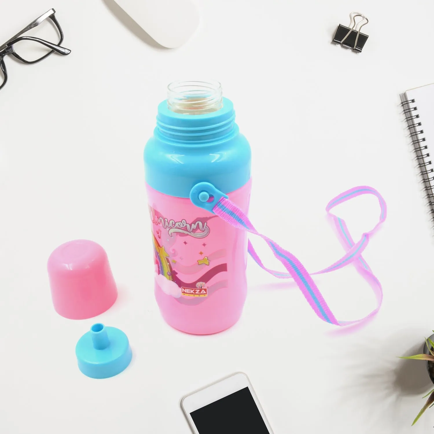 500ml Insulated Sports Water Bottle with Dori & Straw: Leakproof, BPA-Free, Kids