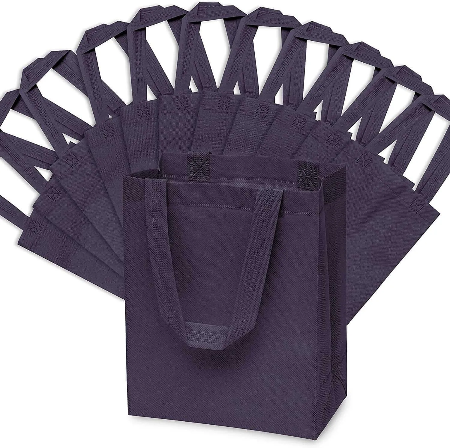 8x4x10 Small Indigo Heat Sealed Reusable Fabric Bags