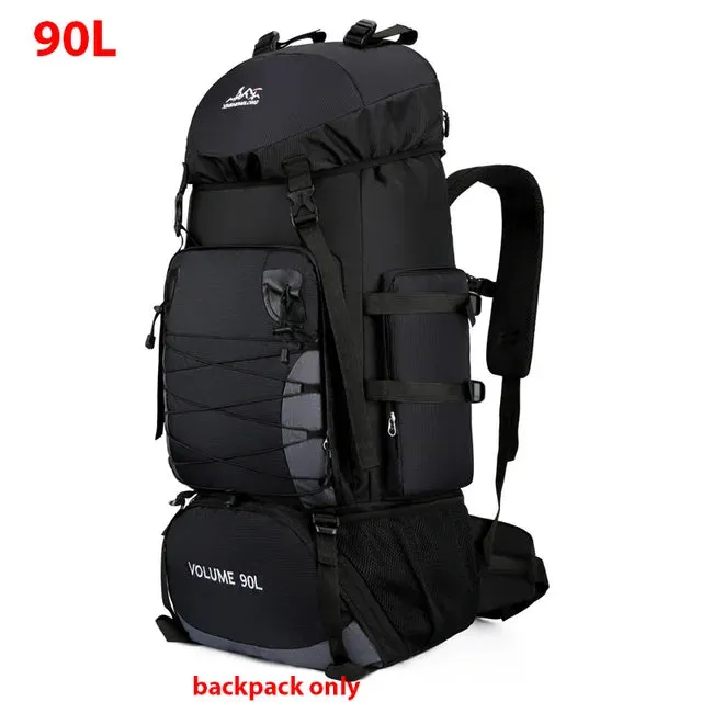 90L Travel Bag Camping Backpack Hiking Army Climbing Bags Mountaineering Large Capacity Sport Bag Outdoor Military Men Rucksack