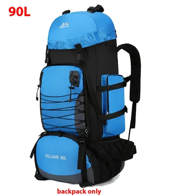 90L Travel Bag Camping Backpack Hiking Army Climbing Bags Mountaineering Large Capacity Sport Bag Outdoor Military Men Rucksack