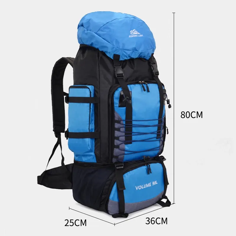 90L Travel Bag Camping Backpack Hiking Army Climbing Bags Mountaineering Large Capacity Sport Bag Outdoor Military Men Rucksack