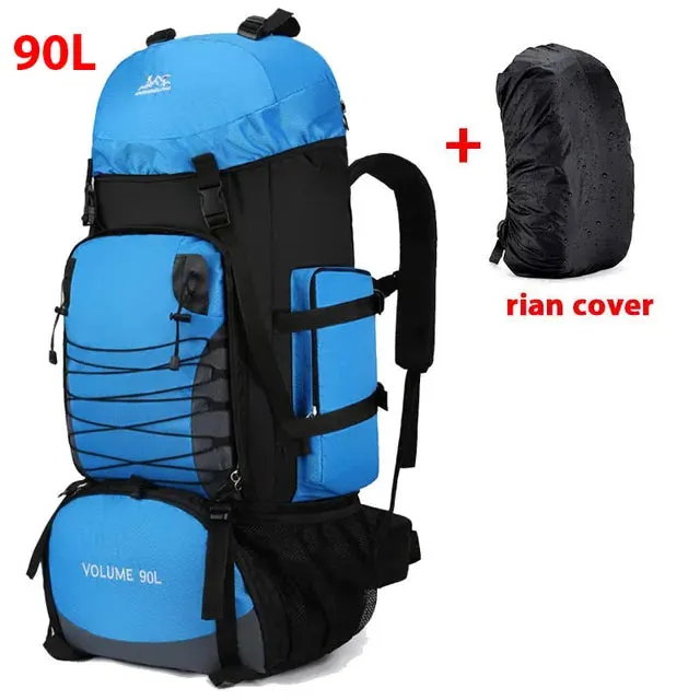 90L Travel Bag Camping Backpack Hiking Army Climbing Bags Mountaineering Large Capacity Sport Bag Outdoor Military Men Rucksack