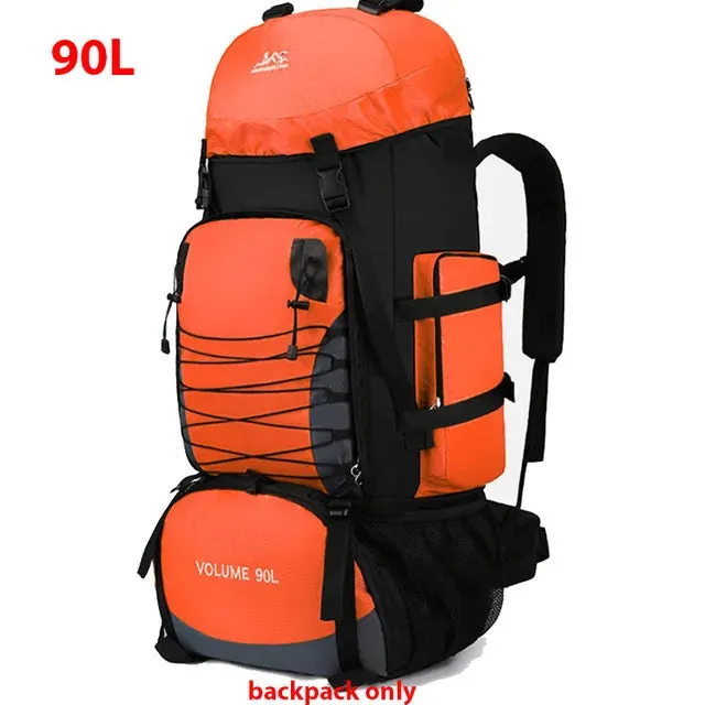 90L Travel Bag Camping Backpack Hiking Army Climbing Bags Mountaineering Large Capacity Sport Bag Outdoor Military Men Rucksack