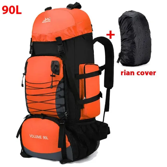 90L Travel Bag Camping Backpack Hiking Army Climbing Bags Mountaineering Large Capacity Sport Bag Outdoor Military Men Rucksack