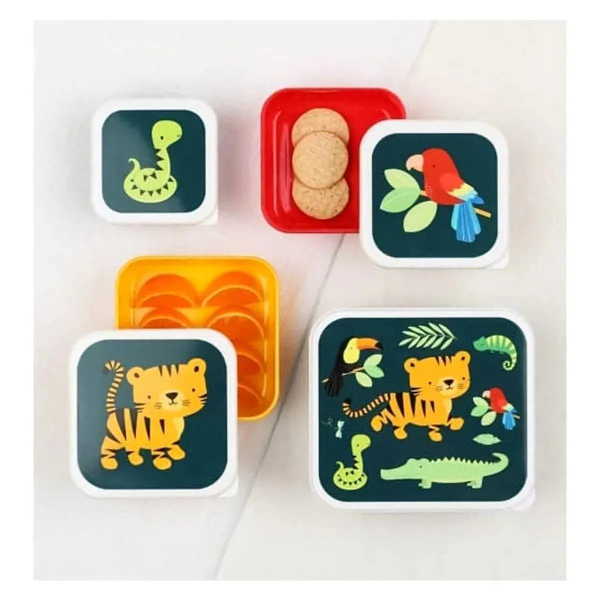 A Little Lovely Company Lunch & Snack Box Set - Tiger