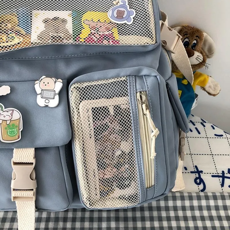 Adorable Front Pockets Large Canvas Backpacks