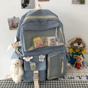 Adorable Front Pockets Large Canvas Backpacks