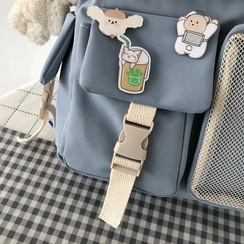 Adorable Front Pockets Large Canvas Backpacks