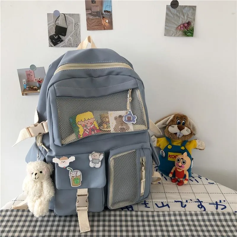 Adorable Front Pockets Large Canvas Backpacks