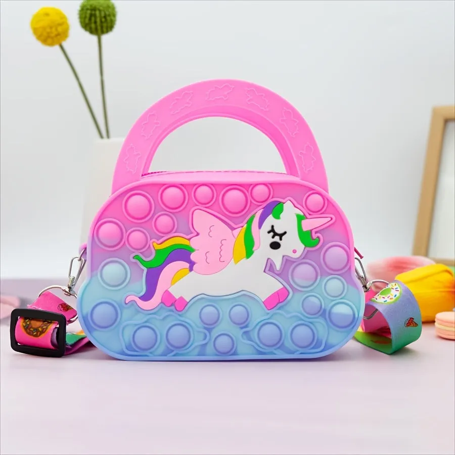 Adorable Pony Silicone Crossbody Bag for Stylish Girls  Perfect Gift