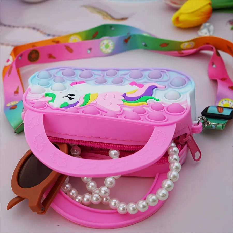 Adorable Pony Silicone Crossbody Bag for Stylish Girls  Perfect Gift