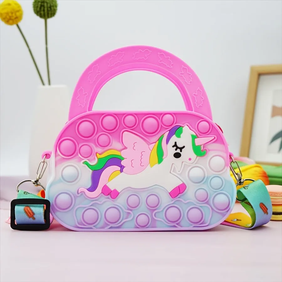 Adorable Pony Silicone Crossbody Bag for Stylish Girls  Perfect Gift