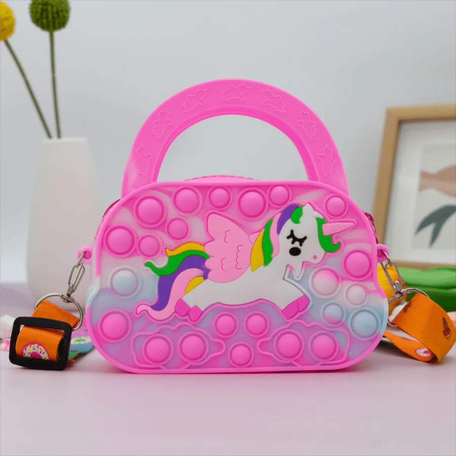 Adorable Pony Silicone Crossbody Bag for Stylish Girls  Perfect Gift