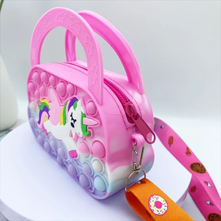 Adorable Pony Silicone Crossbody Bag for Stylish Girls  Perfect Gift