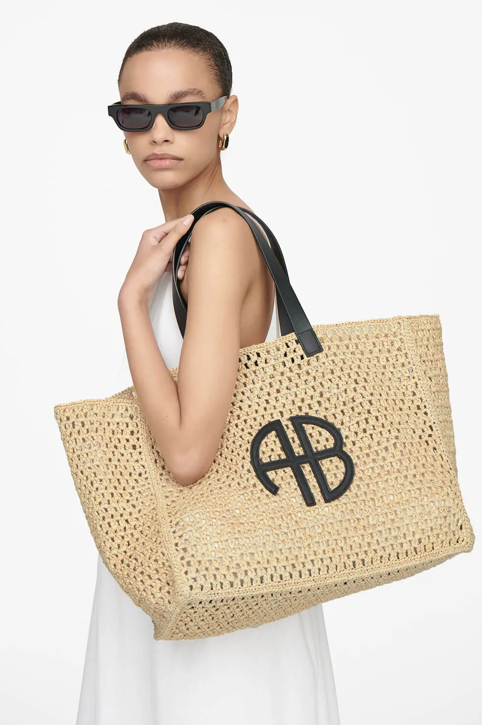 Anine Bing - Large Rio Tote in Natural Sand