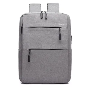 Anti-Theft Quick Response Backpack Bags With Usb Port -Grey