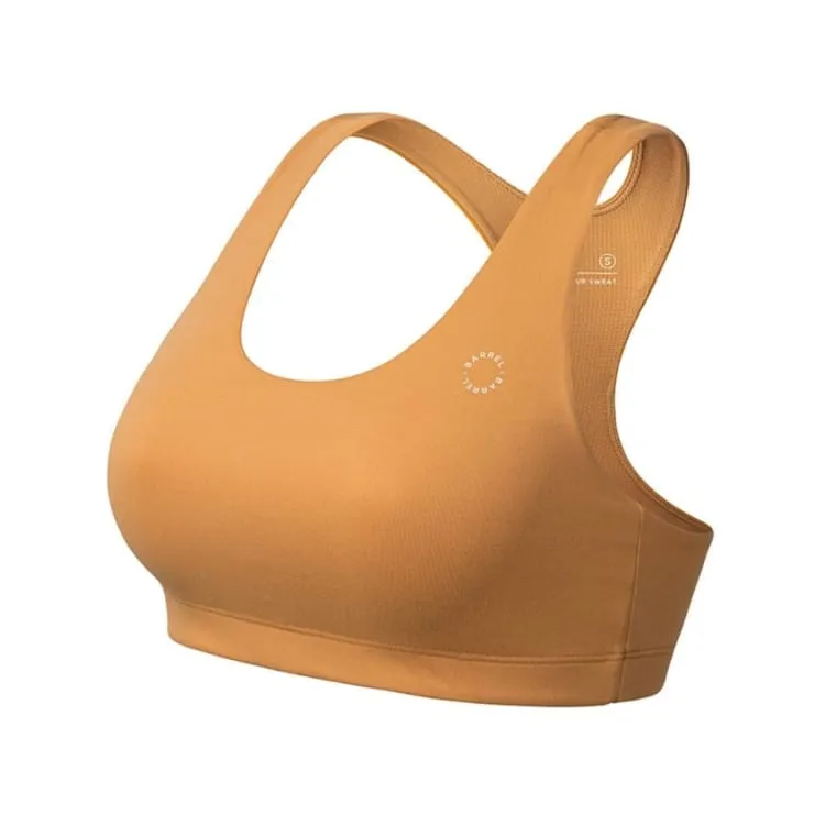 Barrel Fit Womens Mile Bra Top-BRICK ORANGE