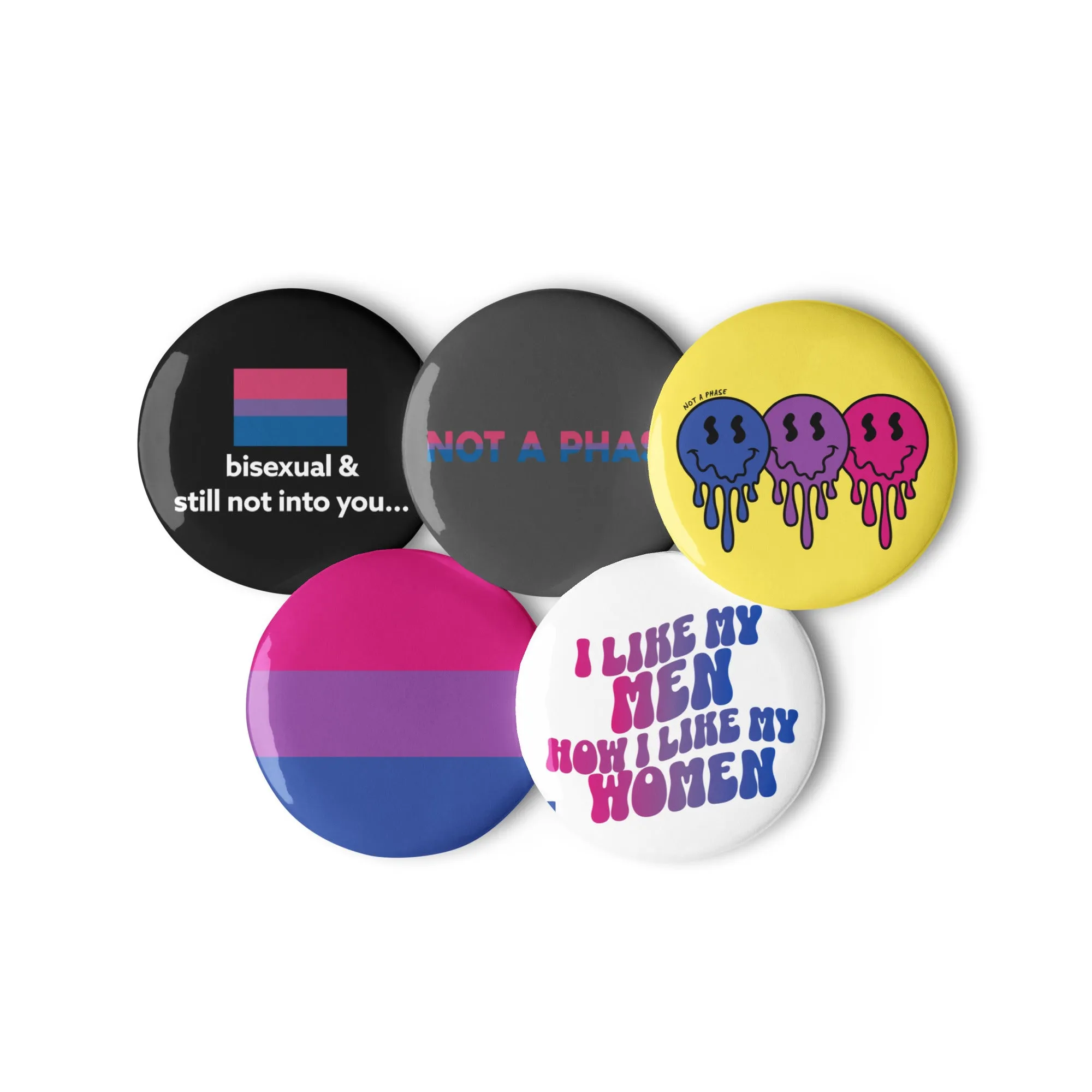 Bisexual Pride Pins 5 Pack