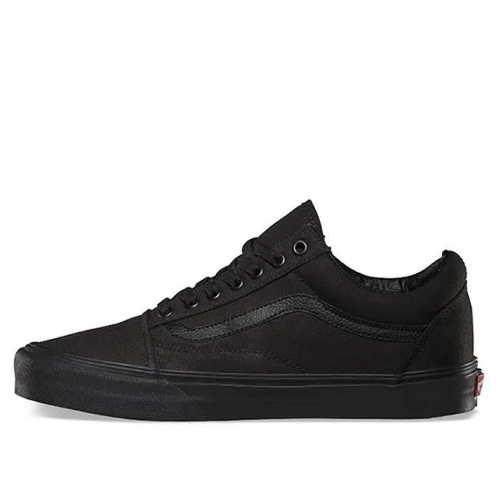 Black Old Skool Vans  Black Sole - Womens Mens Unisex