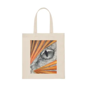 Cat Rays Canvas Tote Bag