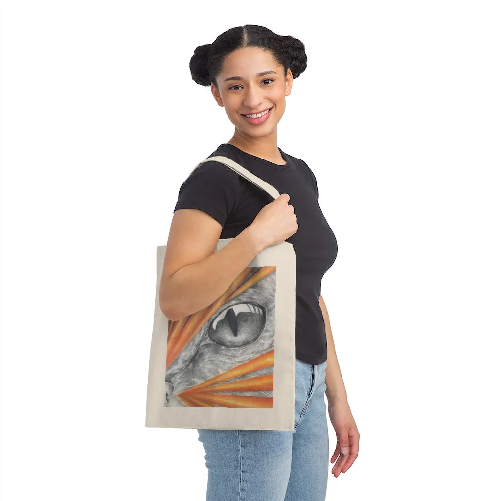 Cat Rays Canvas Tote Bag