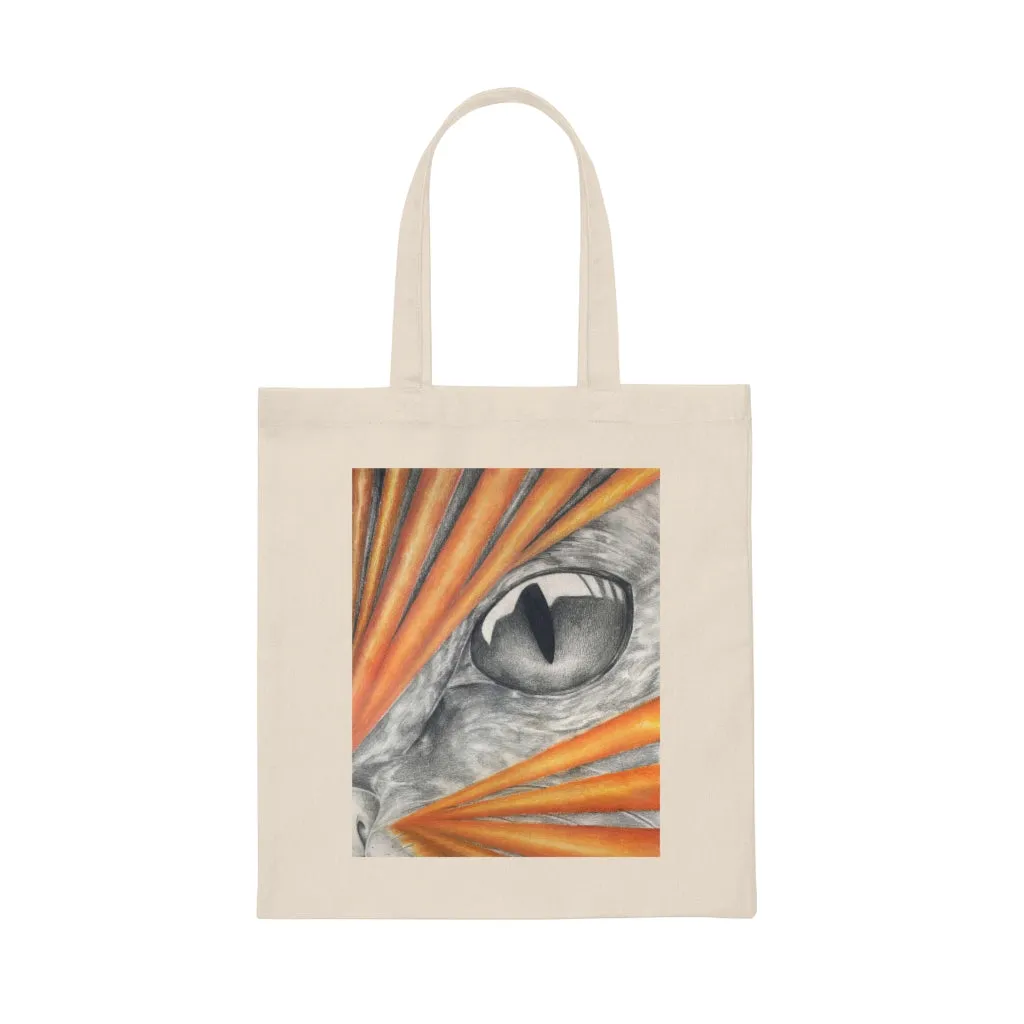 Cat Rays Canvas Tote Bag