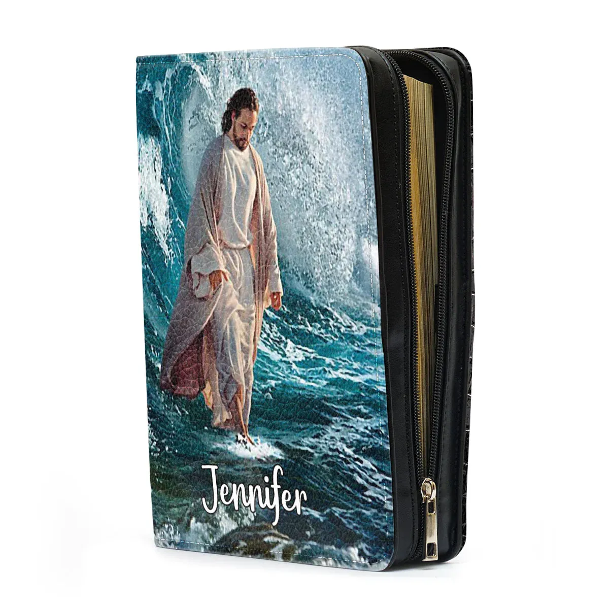 Christianart Bible Cover - I Will Walk By Faith Even I Cannot See - Personalized Bible Cover - Bible Cover For Women - CABBBCV01070324.