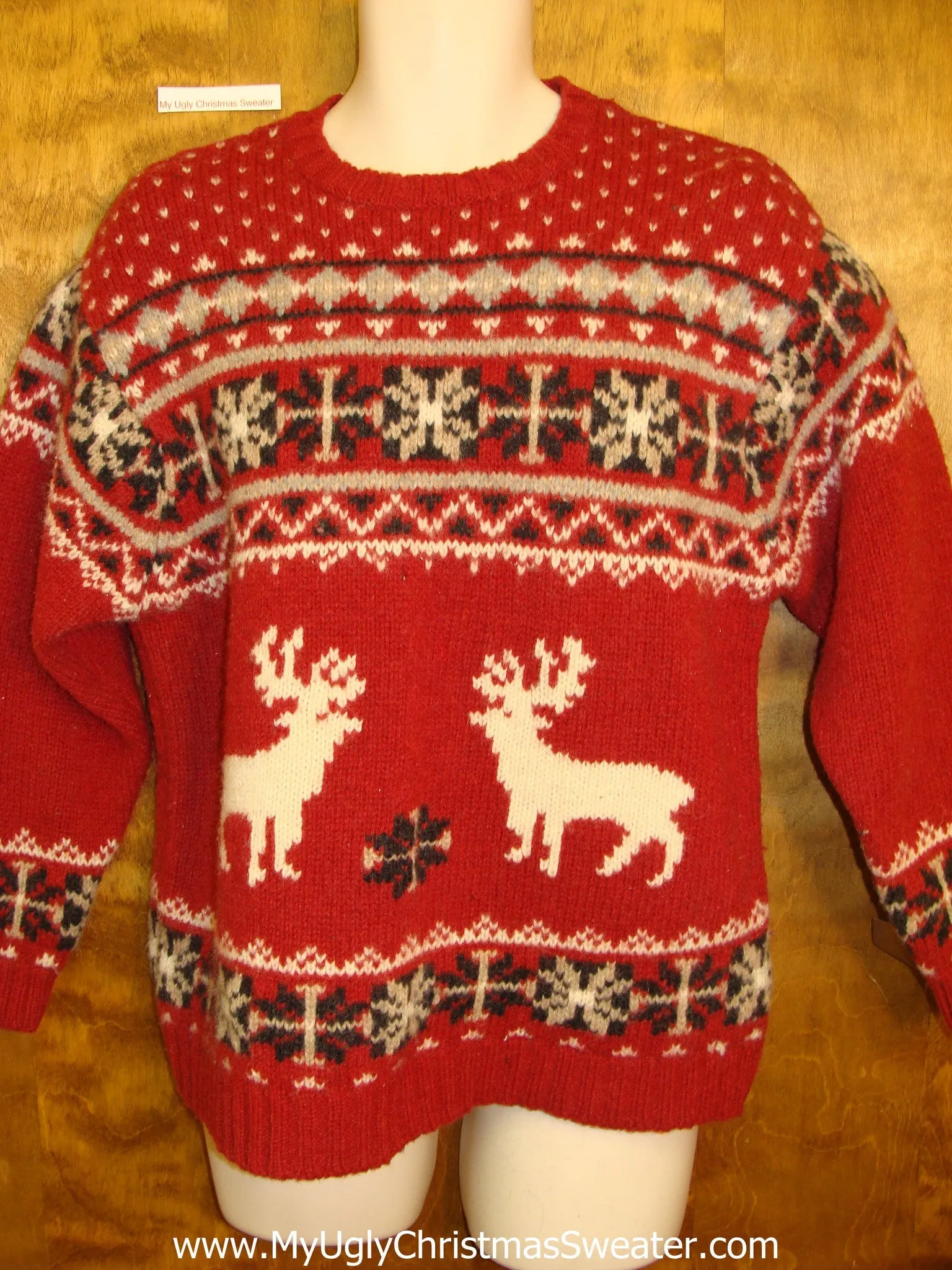 Classic Dueling Reindeer Ugliest Christmas Sweater