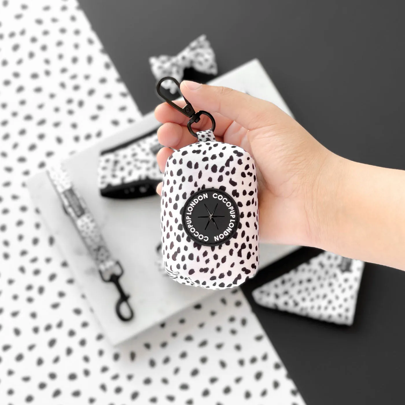 Cocopup London Monochrome Spots Poop Bag Holder