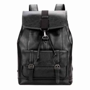 Cool Fashion Leather Drawstring Backpack