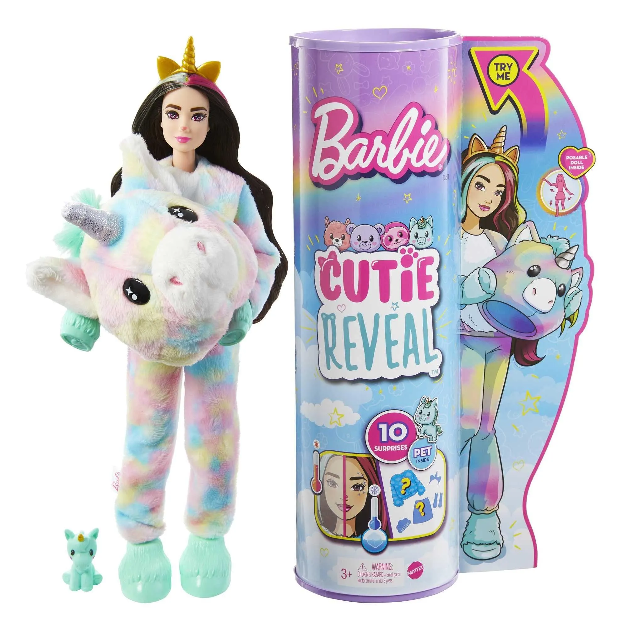 =Cutie Reveal Fantasy Series Doll with Unicorn Plush Costume