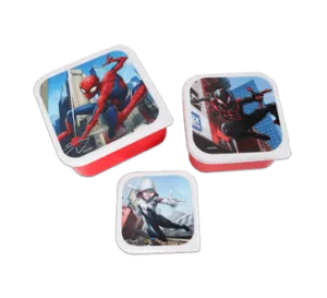 Danawares Spiderman Square Lunch Box Set, 3 Units