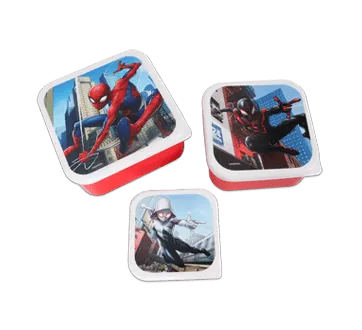 Danawares Spiderman Square Lunch Box Set, 3 Units