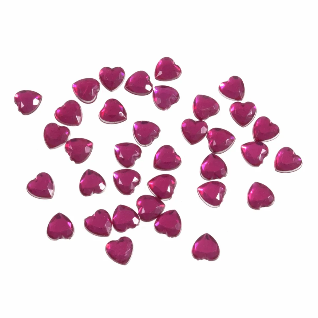 Decorative Heart Acrylic Jewel Stones (5mm)