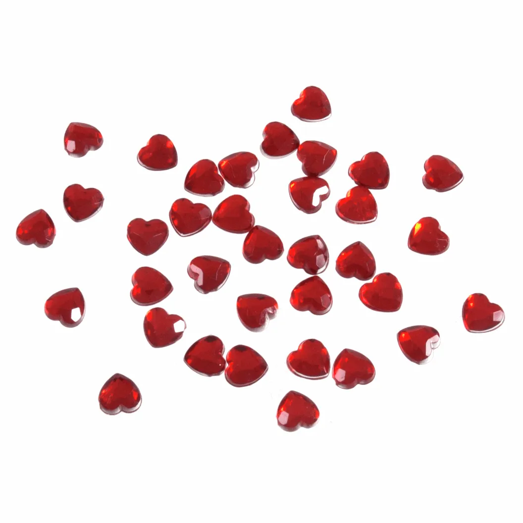 Decorative Heart Acrylic Jewel Stones (5mm)