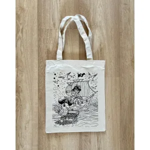 DIY Colouring Pirate and Parrot Tote Bag (3-6 Years)