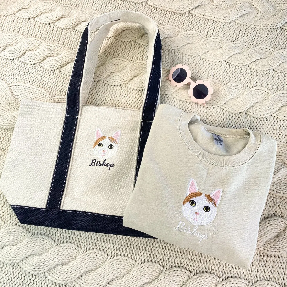 Dog Lover Twin Pack: Embroidered Sweatshirt & Tote Bag