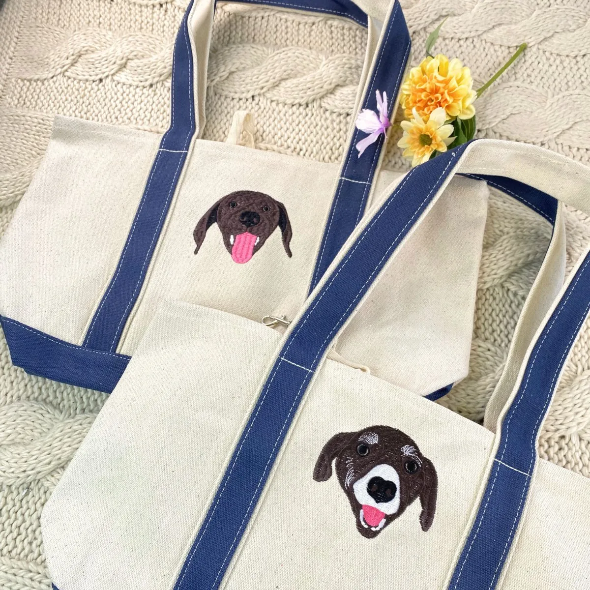 Dog Lover Twin Pack: Embroidered Sweatshirt & Tote Bag