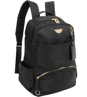 Ellen Tracy 19 In. Nylon Twill Workbook Tech Backpack ETB1015-001-BK