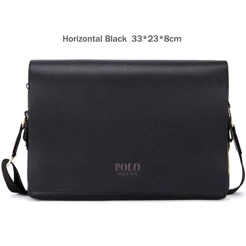 Fashion Deep Flap Business Leather Shoulder Bag