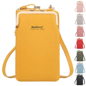 Fashion Mobile Phone Shoulder Bags With Lock Women Messenger Bag Wallet