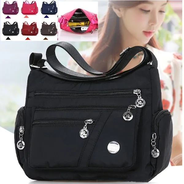 Fashion Women Shoulder Messenger Bag Waterproof Nylon Oxford Crossbody Bag Handbags Large Capacity Travel Bags Purse Wallet