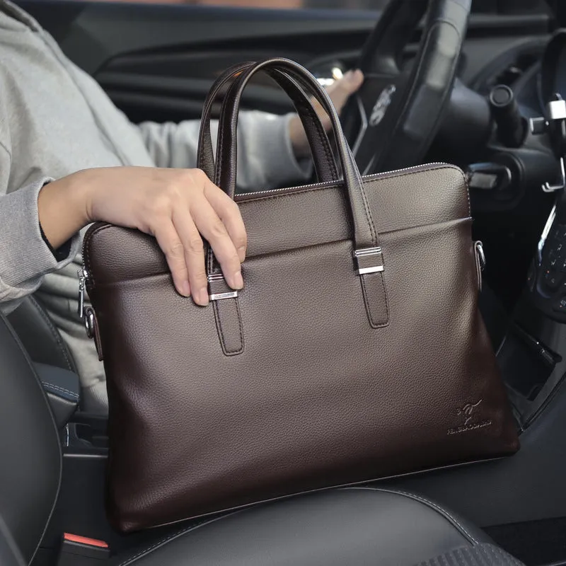 Fashionable Hard-wearing PU Leather Handbags for Men