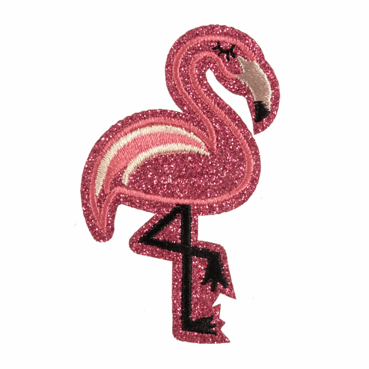 Glitter Flamingo - Iron -On & Sew-On Patch