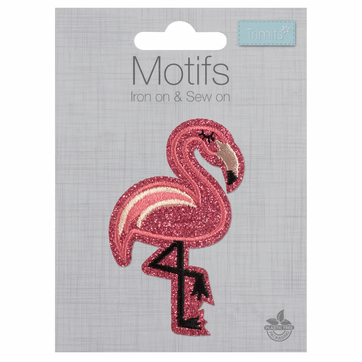 Glitter Flamingo - Iron -On & Sew-On Patch